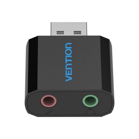 Звуковая плата Vention Audio USB 2х3,5mm jack Metal (VAB-S17-B) - Нулевой остаток (Feed)  - Нулевой остаток (Feed) 