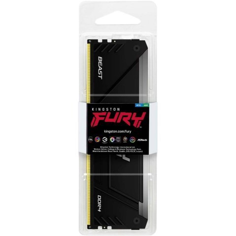 Модуль памяти для компьютера DDR4 8GB 3200 MHz Beast RGB Kingston Fury (ex.HyperX) (KF432C16BB2A/8WP) - Нулевой остаток (Feed) - Нулевой остаток (Feed)
