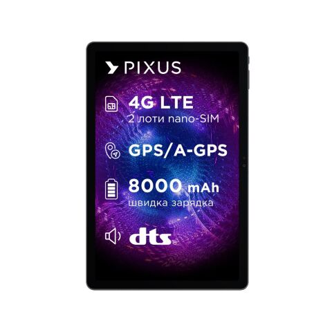 Планшет Pixus Titan 10.95" 8/256GB LTE, metal, graphite (4897058531763) - Нулевой остаток (Feed)  - Нулевой остаток (Feed) 