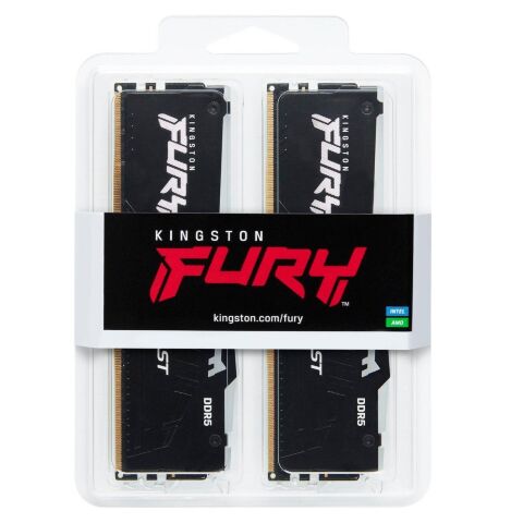 Модуль памяти для компьютера DDR5 32GB (2x16GB) 5600 MHz FURY Beast RGB Kingston Fury (ex.HyperX) (KF556C40BBAK2-32) - Модули памяти для компьютера  - Модули памяти для компьютера 