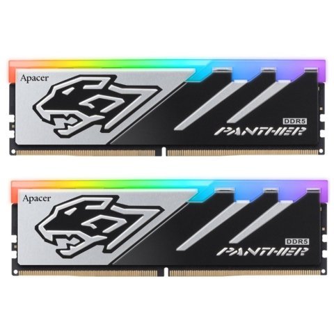 Модуль памяти для компьютера DDR5 32GB (2x16GB) 5200 MHz Panther RGB Apacer (AH5U32G52C5229BAA-2) - Нулевой остаток (Feed)  - Нулевой остаток (Feed) 