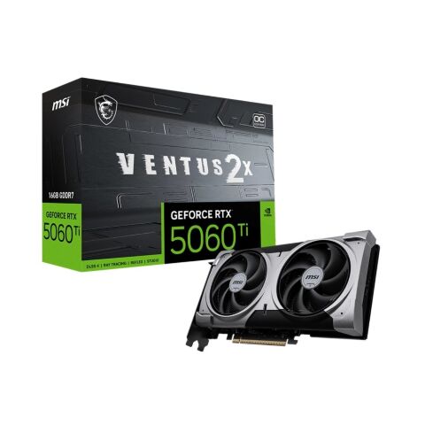 Видеокарта MSI GeForce RTX5060Ti 16Gb VENTUS 2X OC PLUS (RTX 5060 Ti 16G VENTUS 2X OC PLUS) - Нулевой остаток (Feed)  - Нулевой остаток (Feed) 
